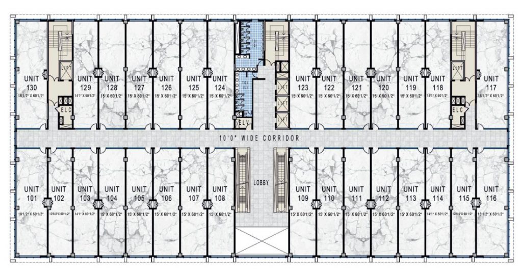 First Second Third floor plan - Fintech Square